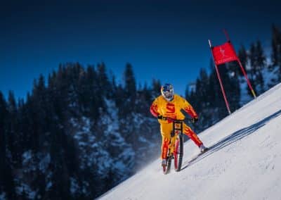 Watch Mountain Bike Maverick Fabio Wibmer Conquer A Ski Slope At Speeds Over 100 Km/H